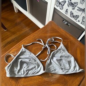 Topshop Silver Triangle Bikini Top